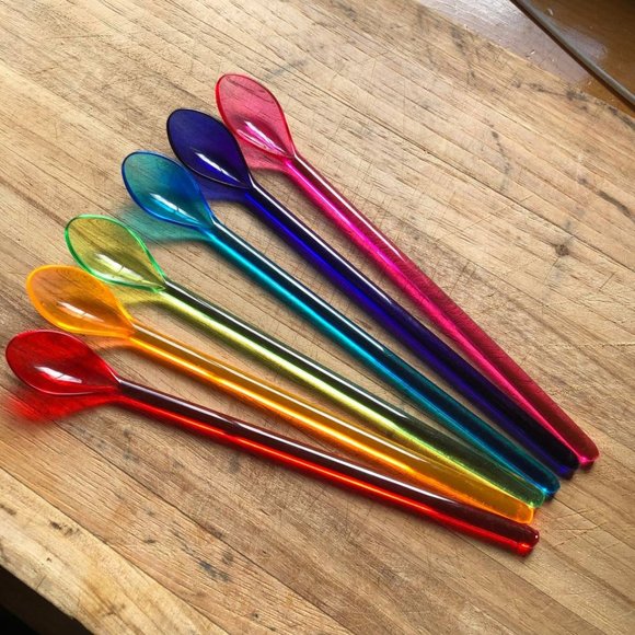 Source Unknown Dining Ice Tea Spoons 6 Stirrers Long Handled Ice